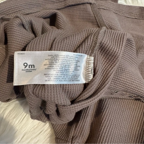 Carter’s Baby Boy Brown Bear Jumpsuit Size 9 Months - Picture 6 of 6